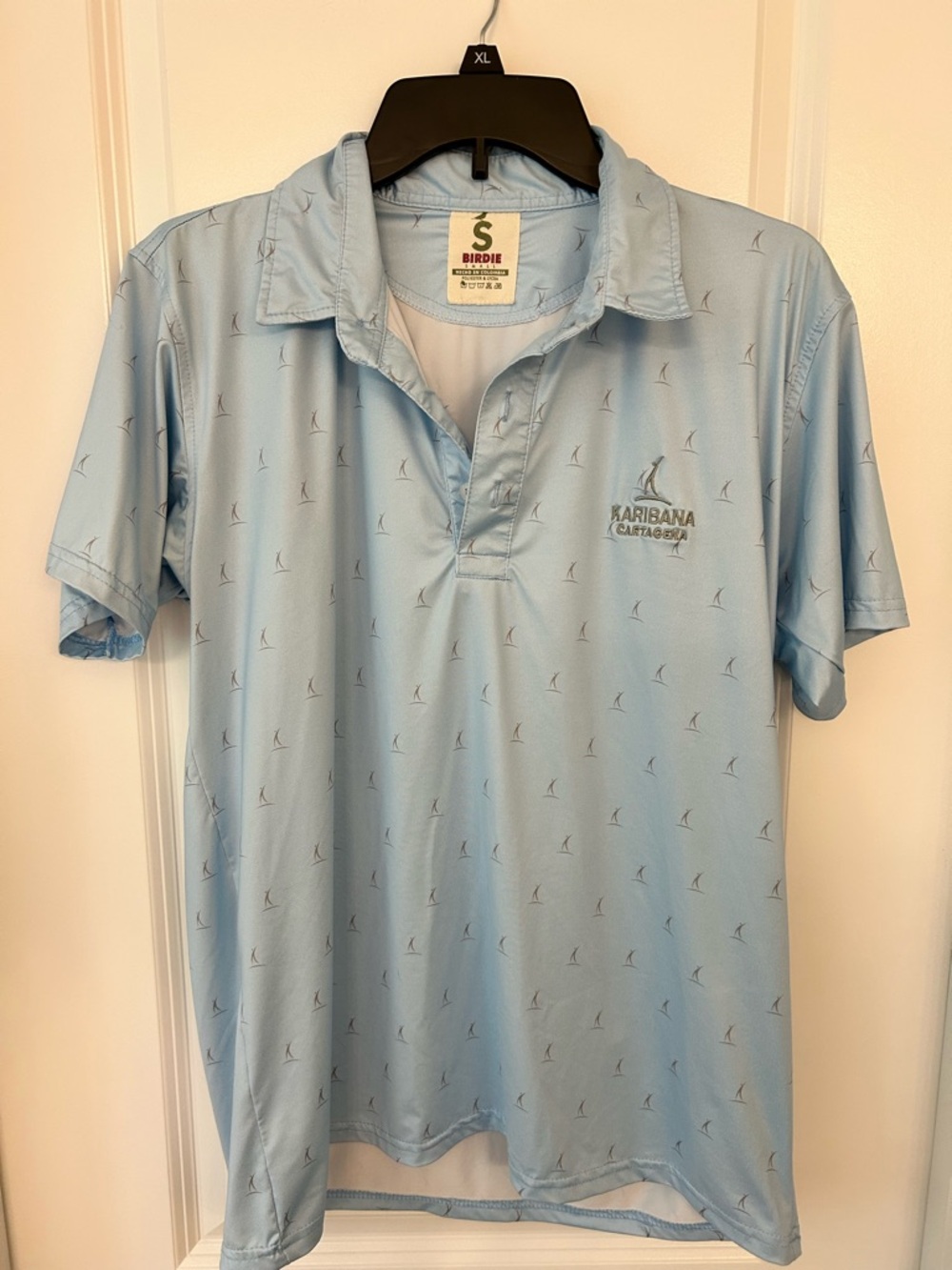 Birdie Polo Shirt Small Blue Karibana Cartagena Golf Casual Lightweight
